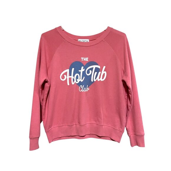 Wildfox Hot Tub Club Graphic Sweatshirt M Oversized Bubblegum Casual Baddie - Picture 2 of 9